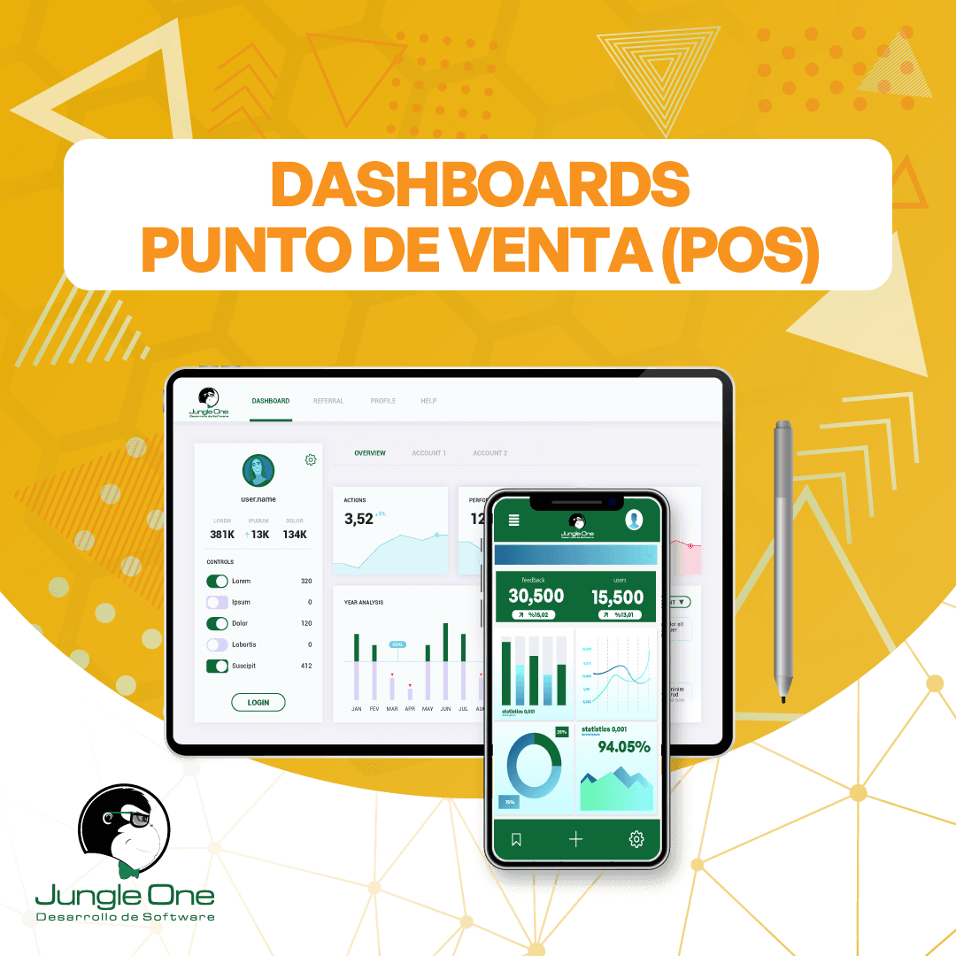 Dashboard de un Punto de Venta (POS) y reportería